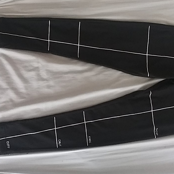 Black linen detail leggings - Picture 1 of 8